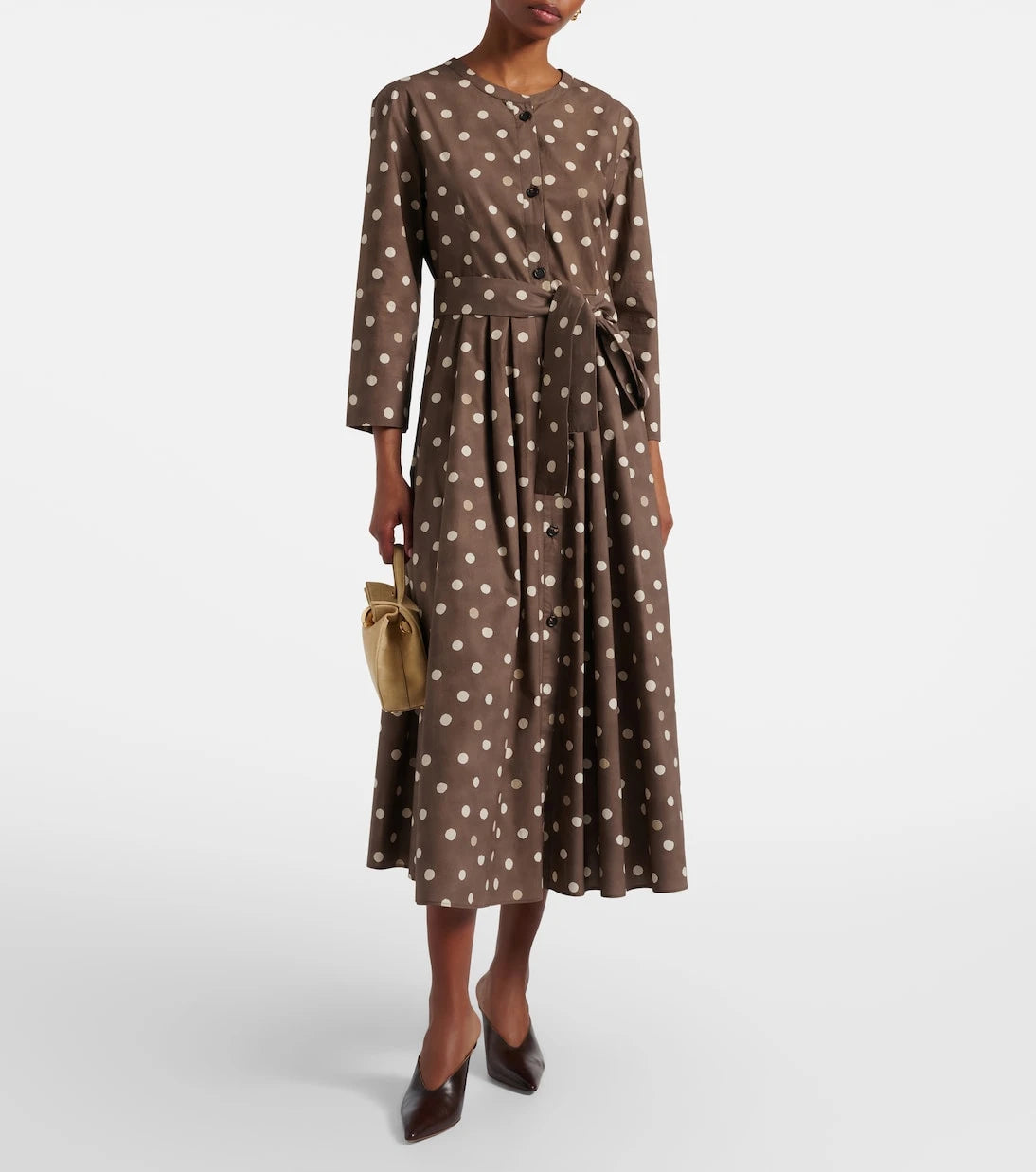 'S Max Mara - Pesche polka-dot cotton shirt dress