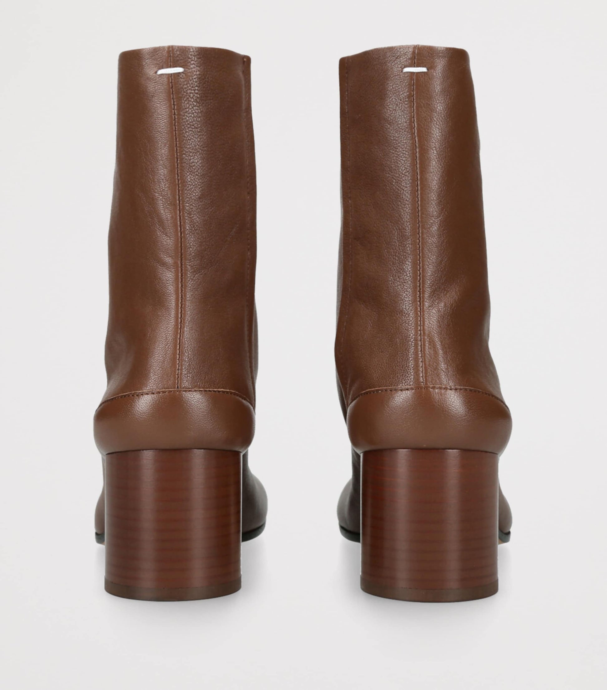 Brown Leather Tabi Ankle Boots 60