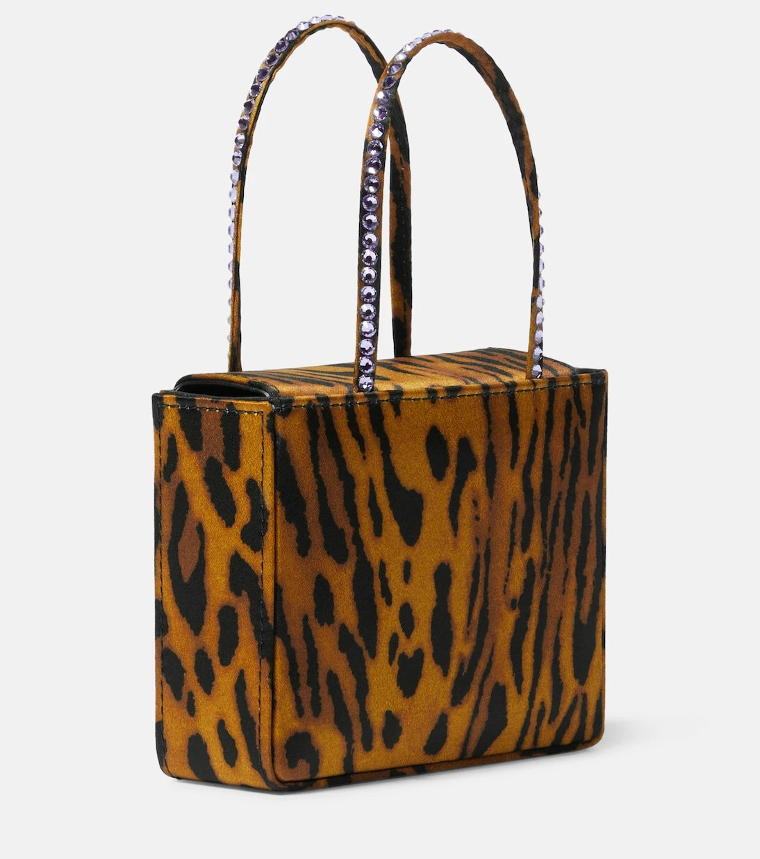 Amina Muaddi - Superamini leopard-print satin tote bag