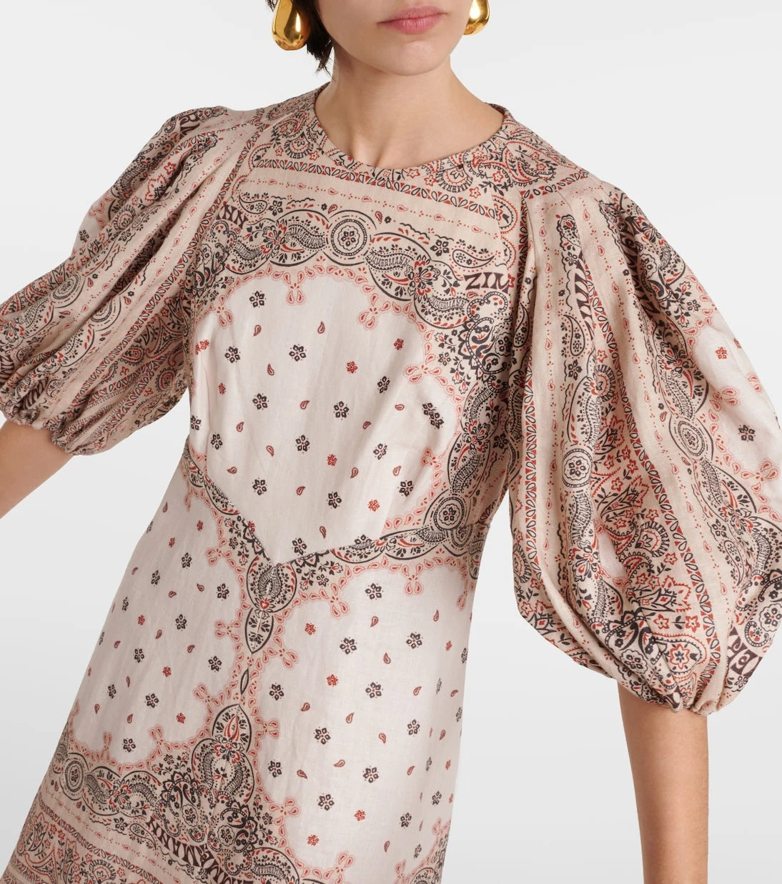 Zimmermann - Day bandana linen midi dress