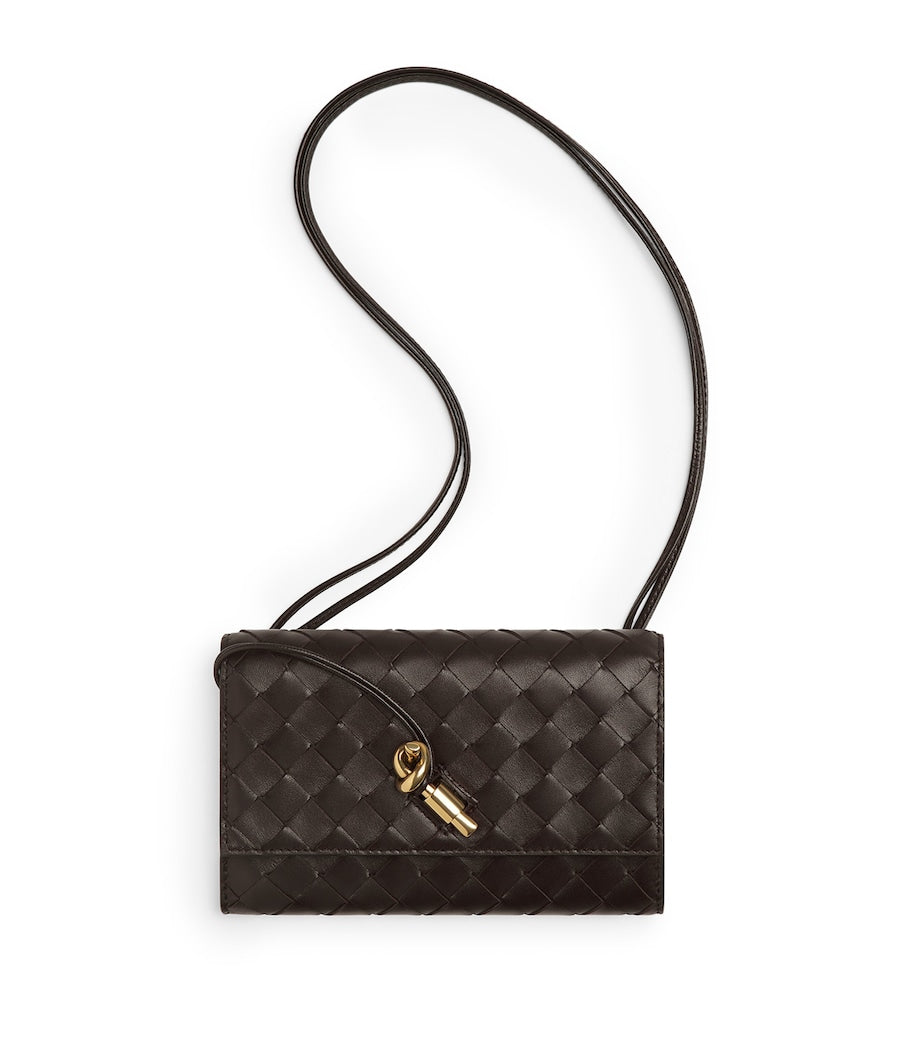 Brown Nappa Leather Andiamo Shoulder Bag