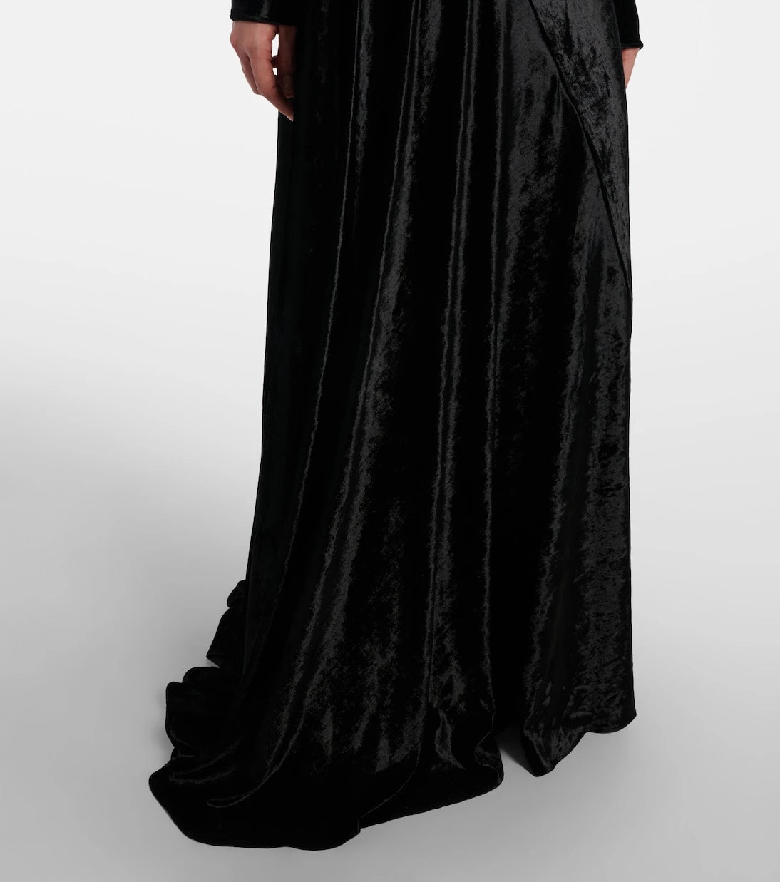 Rabanne - Asymmetrical draped velvet gown
