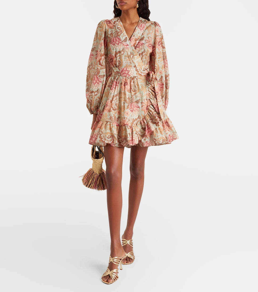 Zimmermann - Daylight floral cotton wrap dress