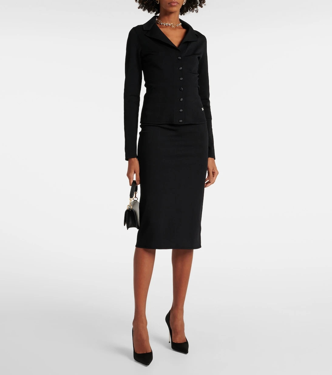 Dolce&Gabbana - تنورة DG متوسطة الطول