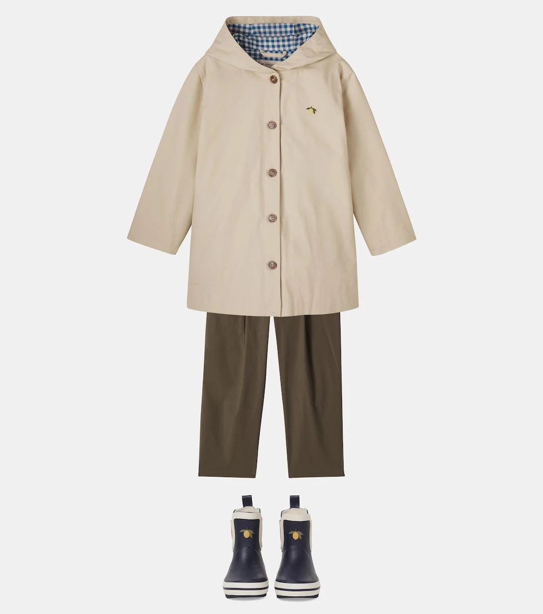 Konges Sløjd - Hooded cotton trench coat