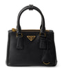 Prada Black Mini Saffiano Leather Galleria Top-Handle Bag