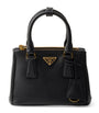 Prada Black Mini Saffiano Leather Galleria Top-Handle Bag