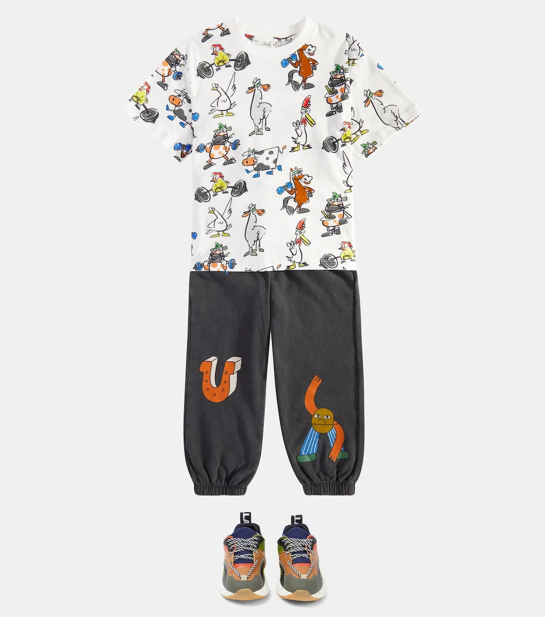 Stella McCartney Kids - تي شيرت جيرسيه قطني بنقوش دودل