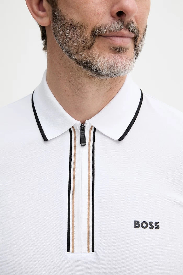 BOSS Green erkek pamuk elastan polo yaka tişört