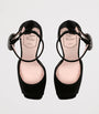 Velvet Platform Sandals 120