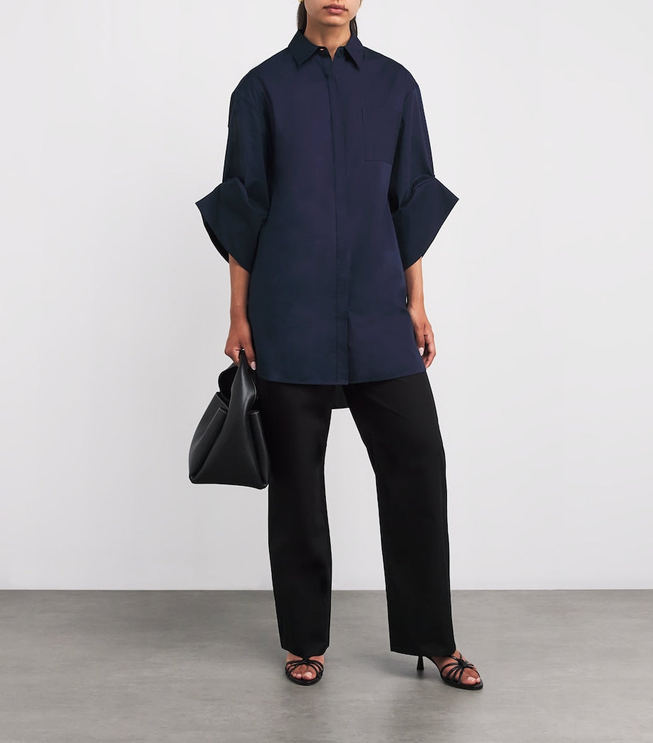 Navy Nico Mini Shirt Dress