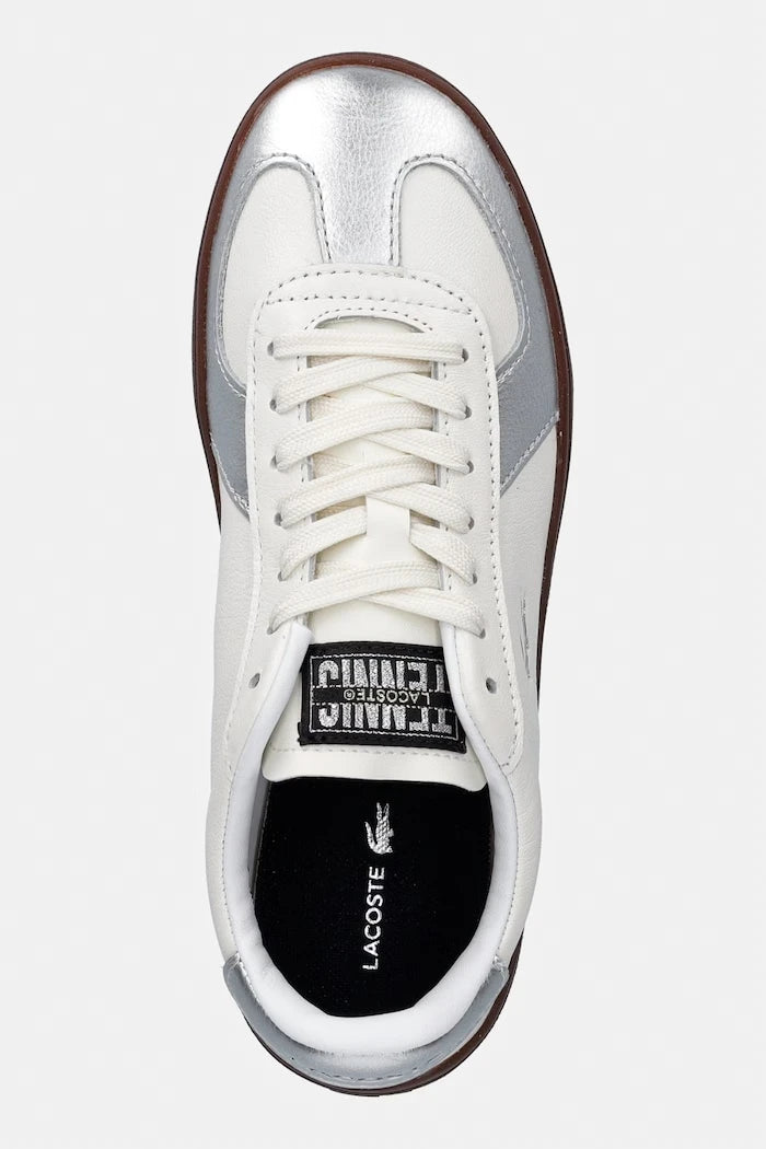 Кожени маратонки Lacoste Baseshot Pro Sneakers Silver & Gold Pack