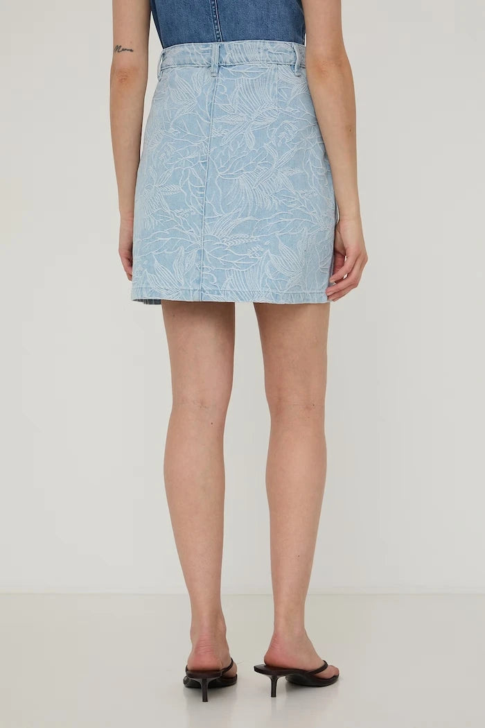 Medicine denim trapez etek