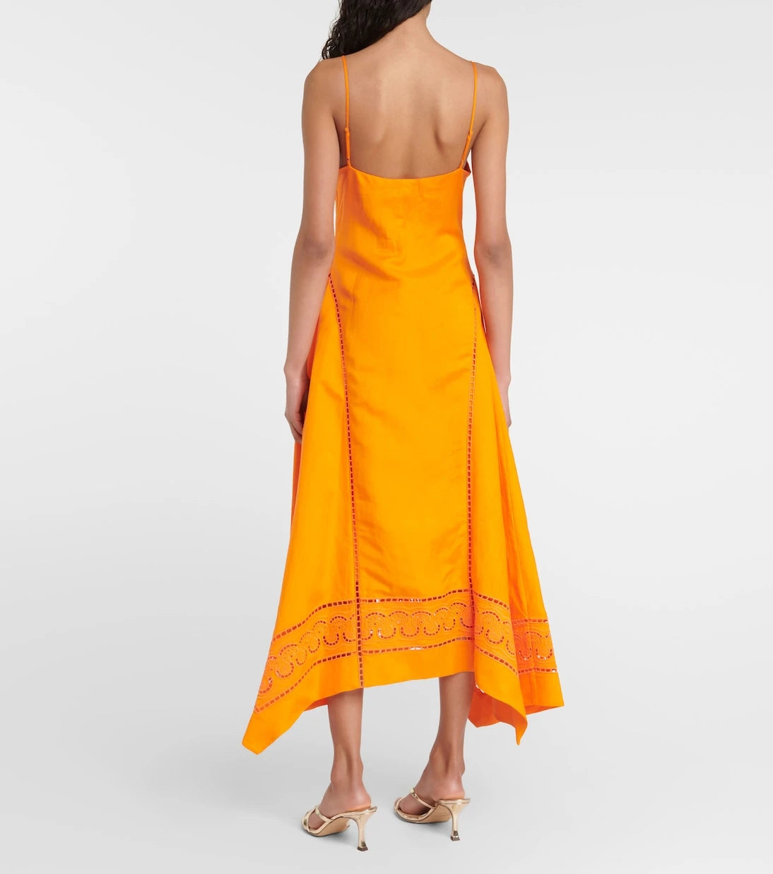 Simkhai - Valeria laser-cut linen-blend midi dress