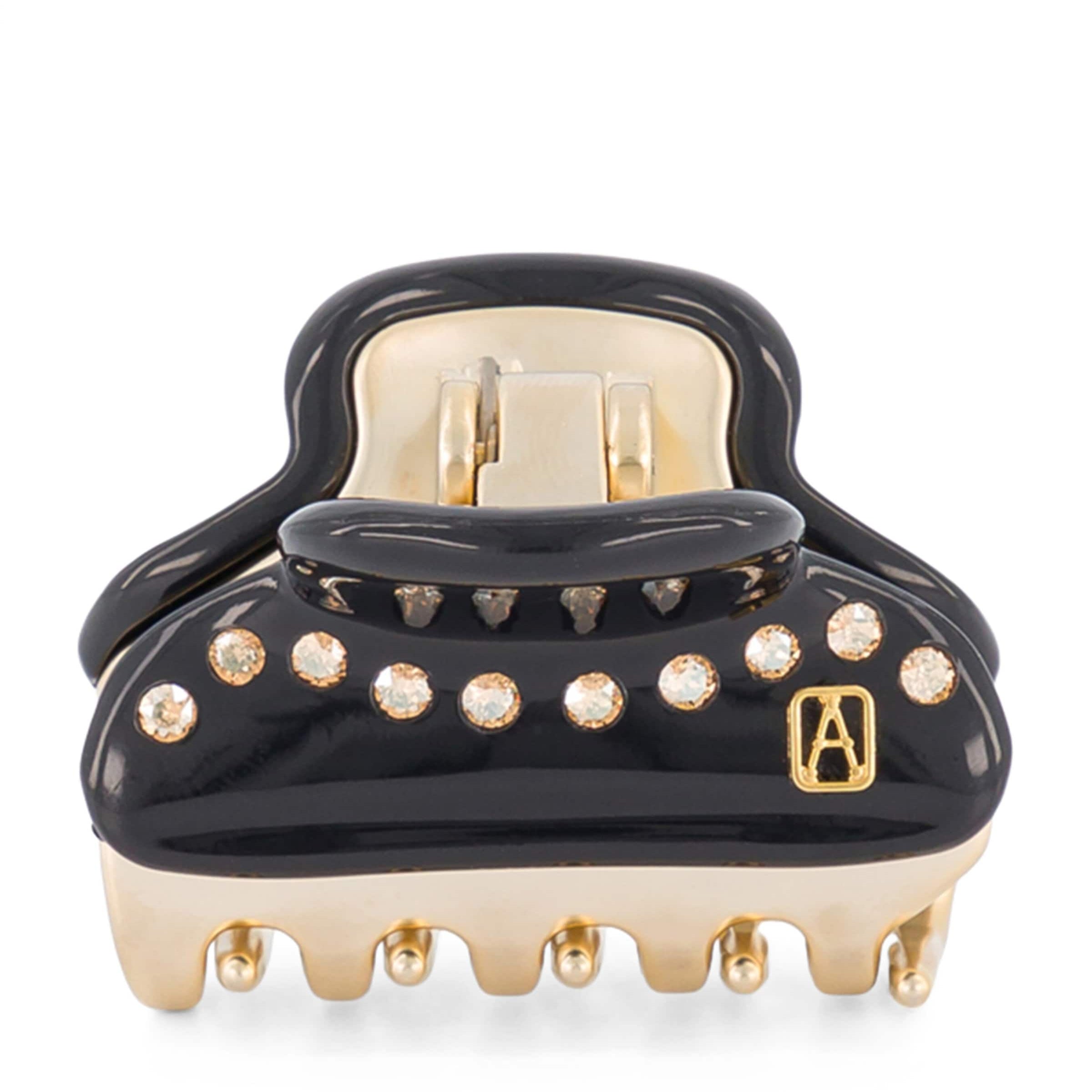 Gold-Plated Crystal-Embellished Claw Hair Clip