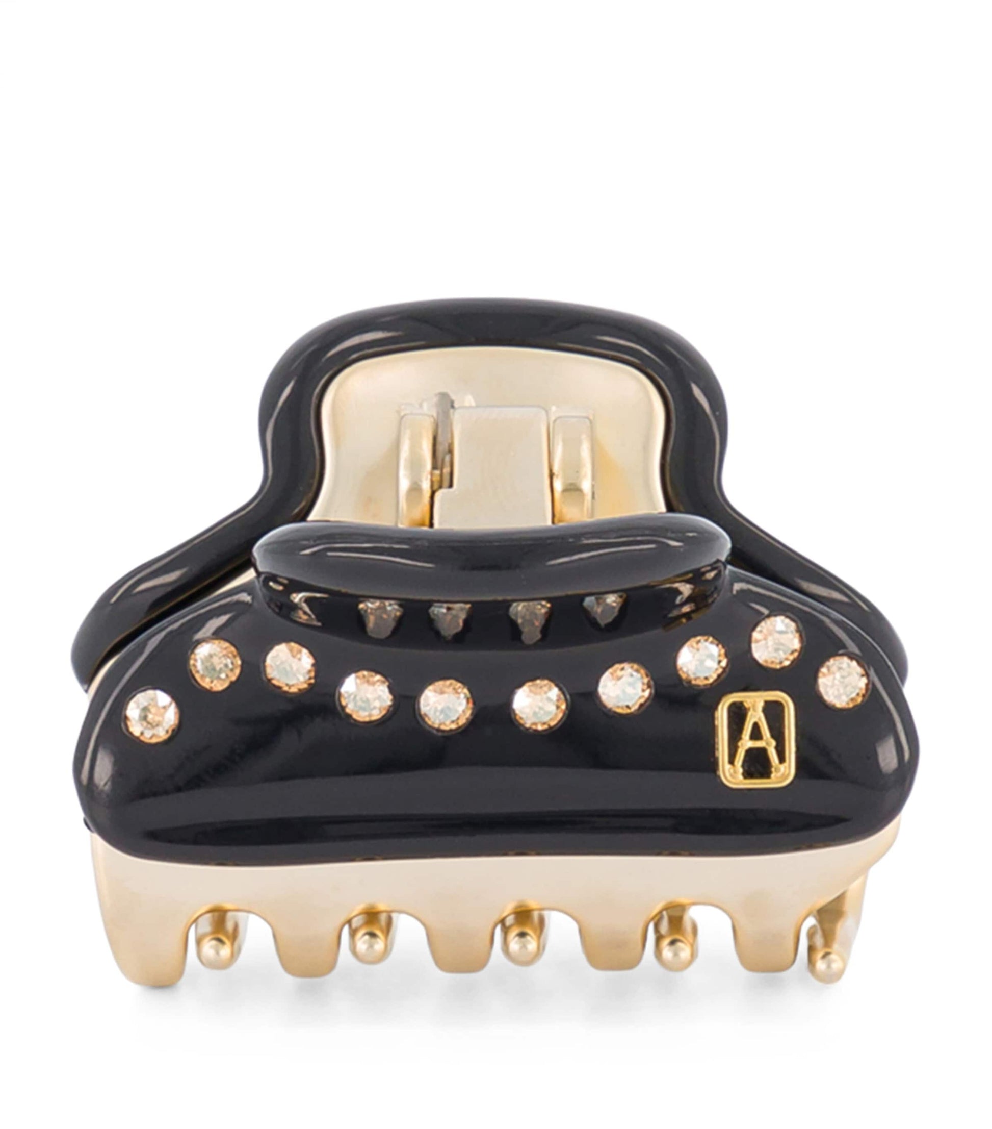 Gold-Plated Crystal-Embellished Claw Hair Clip