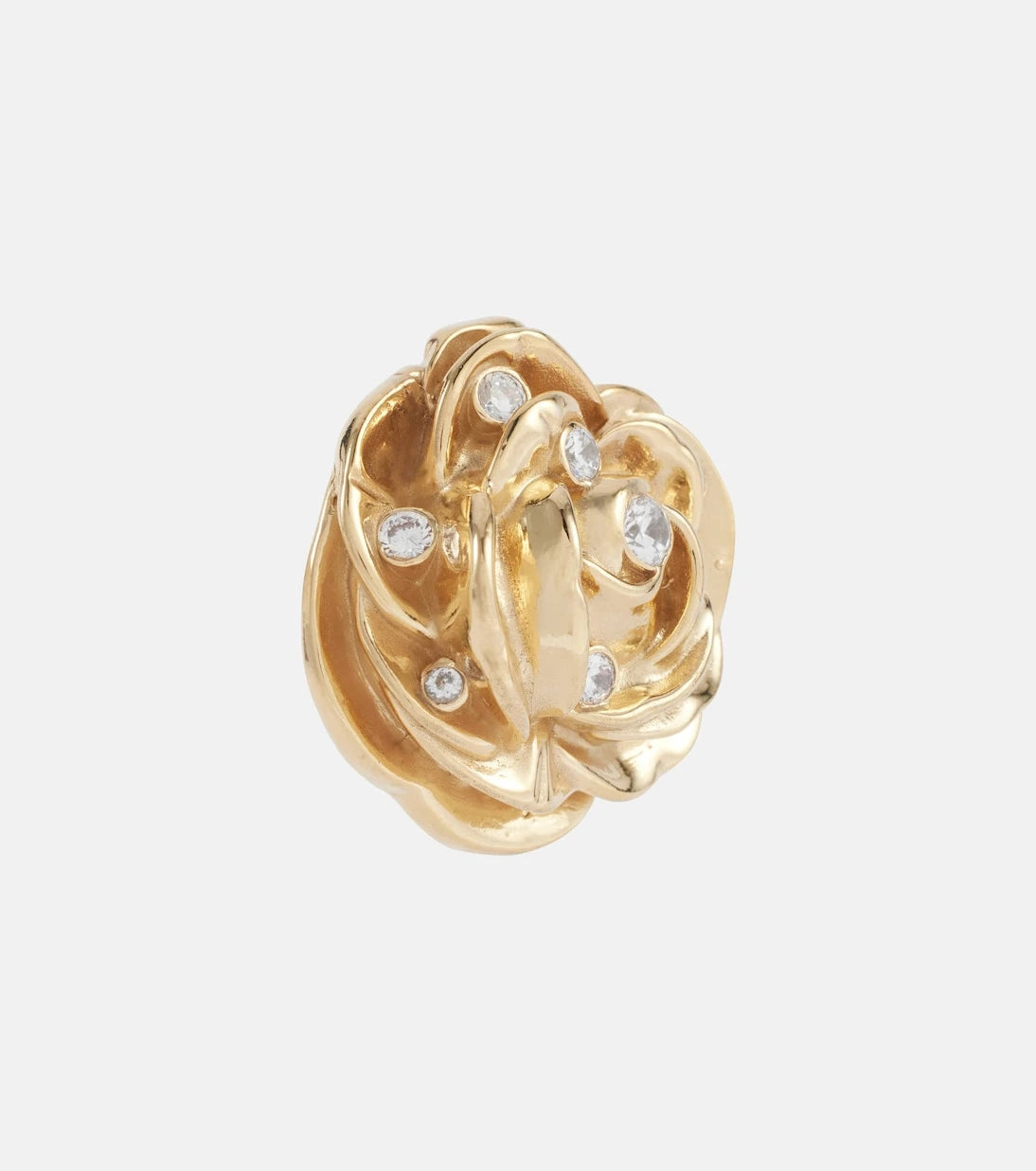 Magda Butrym - Floral embellished gold-plated earrings