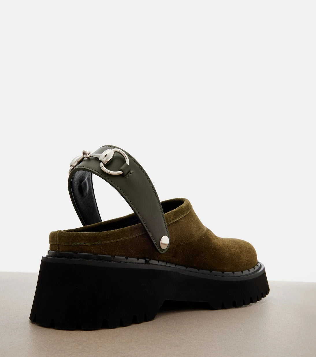 Gucci - Horsebit suede mules