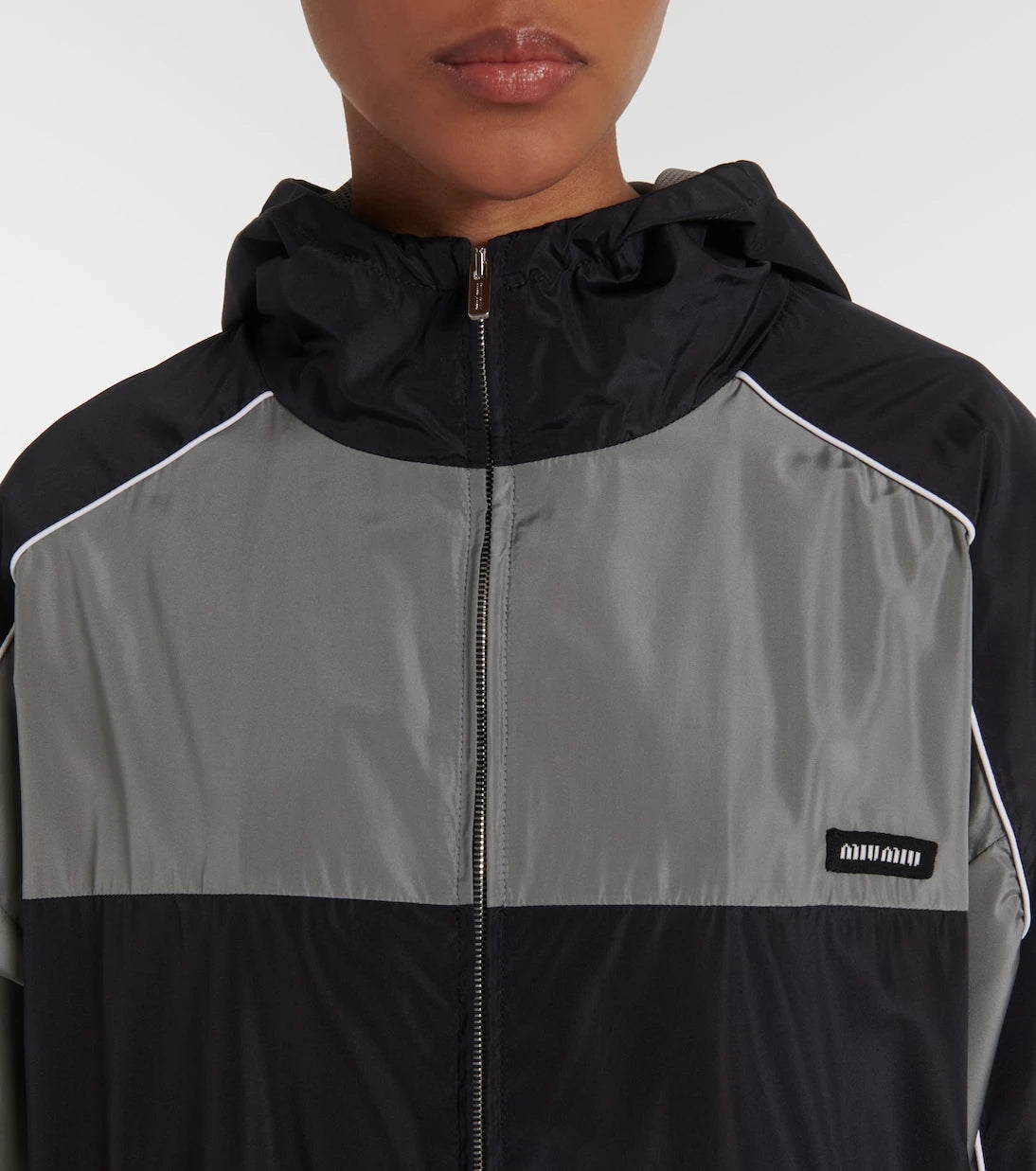 Miu Miu - Logo oversized track jacket