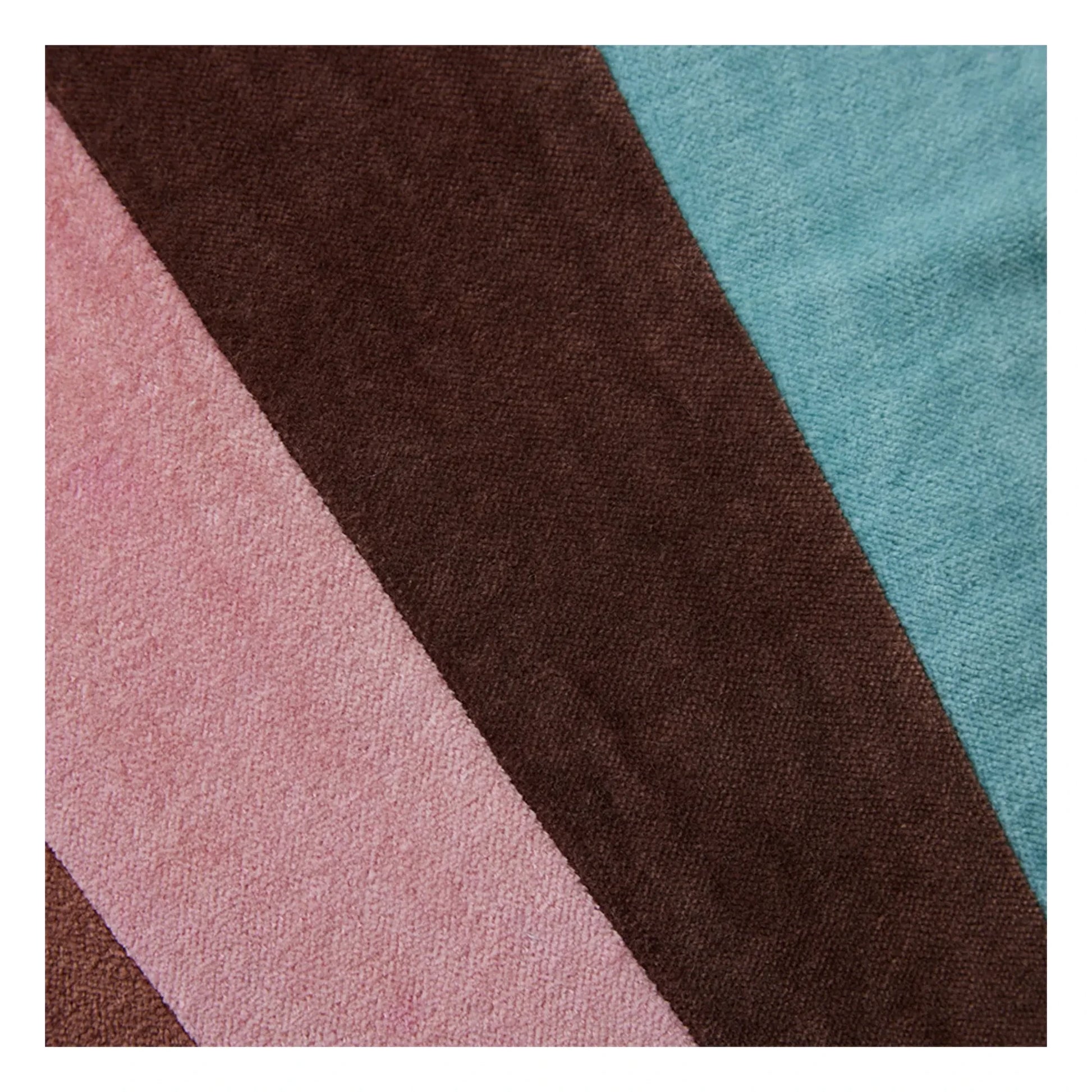 HKliving - Striped velvet cushion | Pink