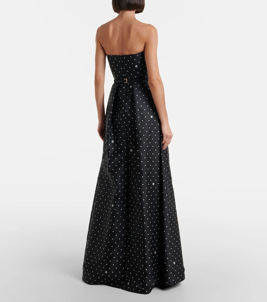 Elie Saab - Kuşaklı puantiyeli elbise