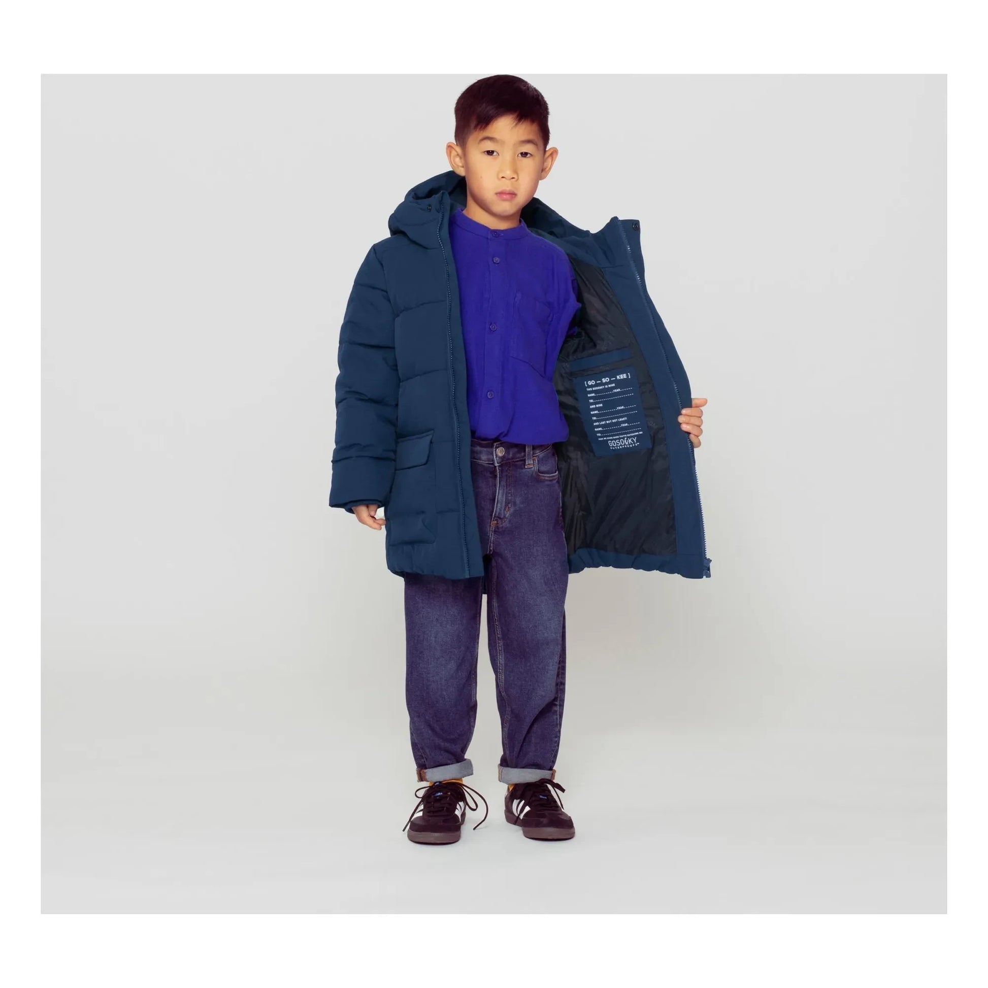 Gosoaky - Tiger Eye waterproof jacket | Navy blue