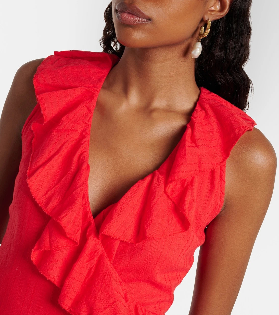 Melissa Odabash - Molly ruffled cotton wrap dress