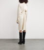 Toteme White Satin Slouch-Waist Shirt Dress