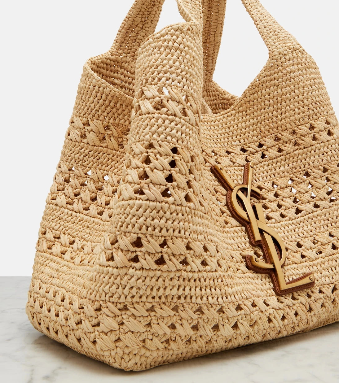 Saint Laurent - Icare Medium raffia tote bag