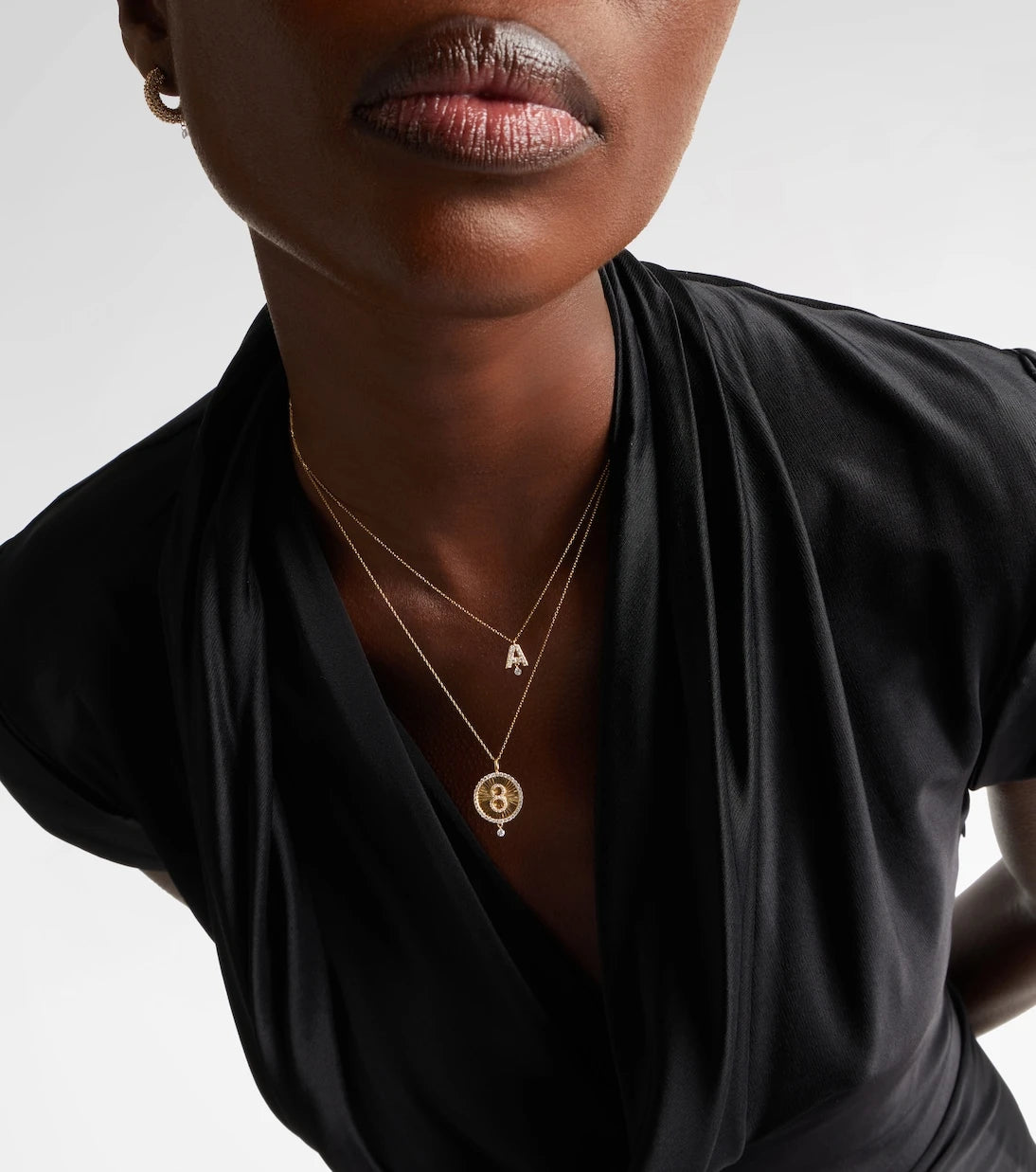 Persée - Alphabet A 18kt gold necklace with diamonds
