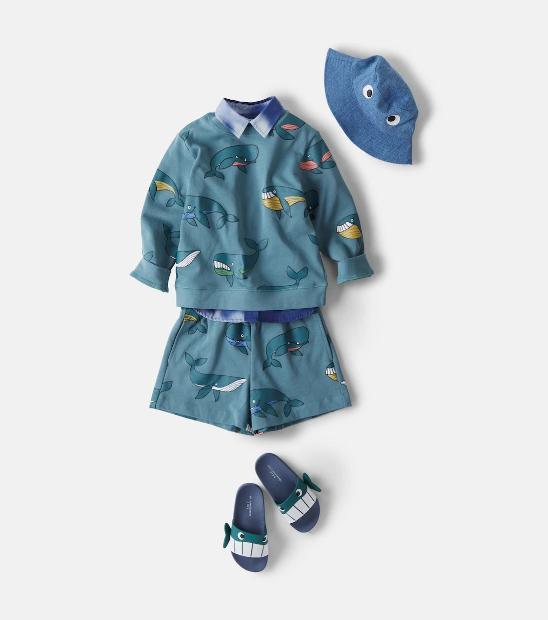 Stella McCartney Kids - Printed cotton sweatshirt and shorts set