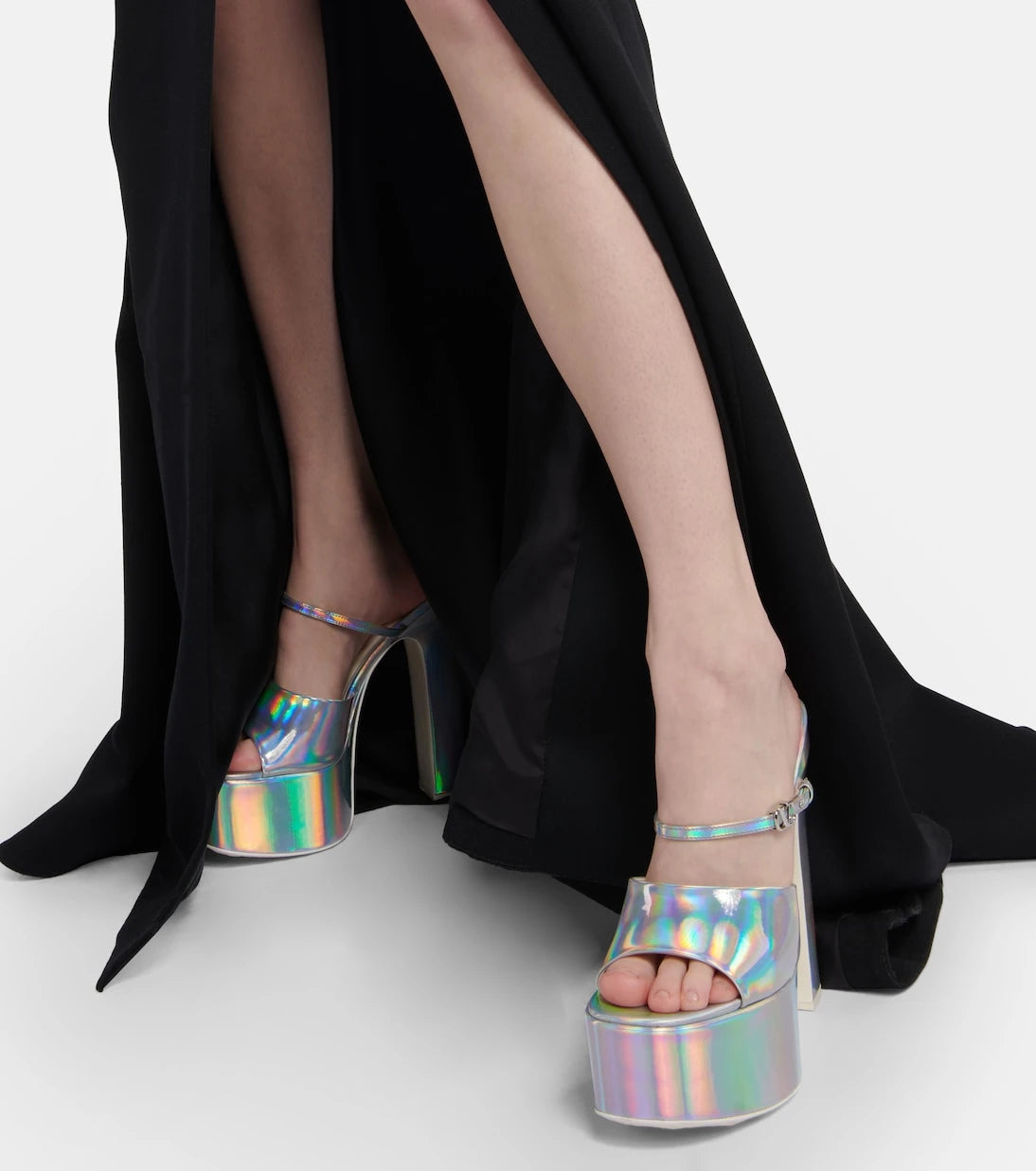 Valentino Garavani - VLogo holographic platform sandals