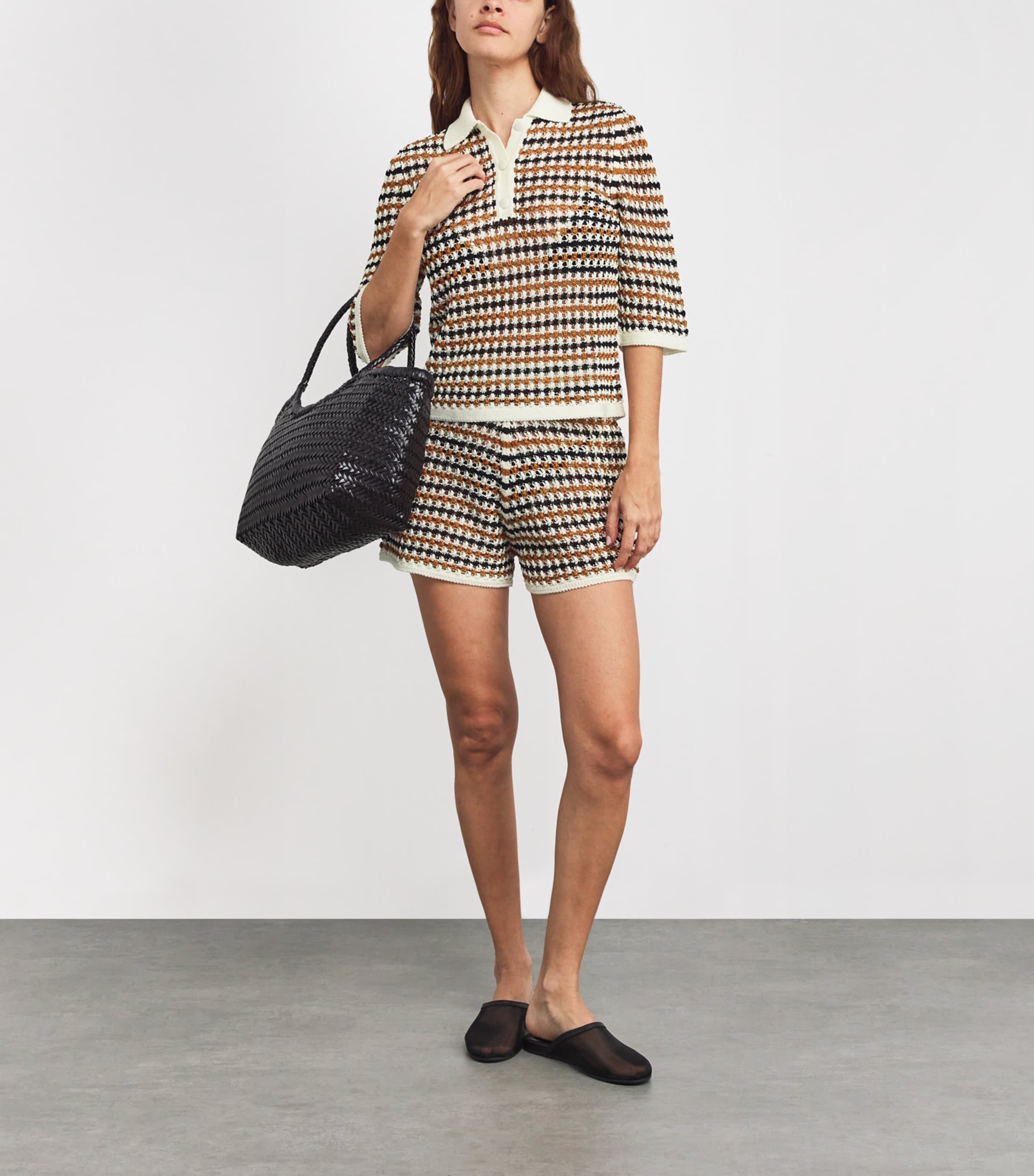 Multi Cotton-Blend Disco Shorts