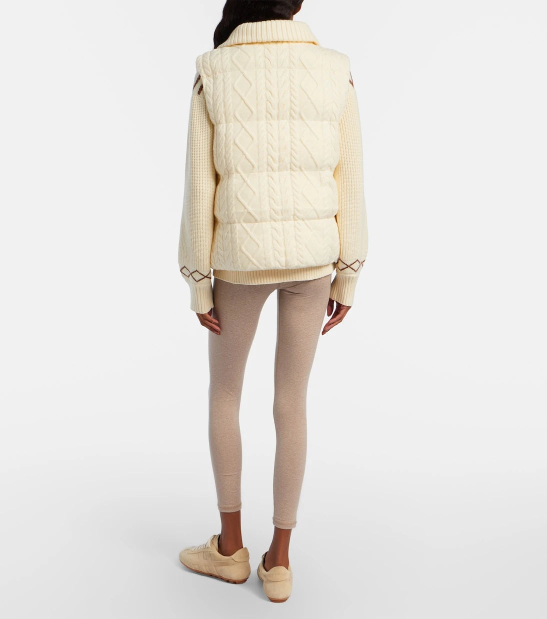 Varley - Irina cable-knit puffer vest