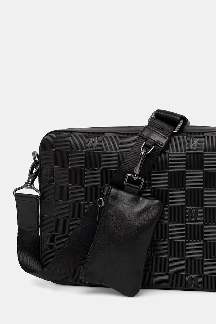 Karl Lagerfeld erkek suni deri omuz çantası