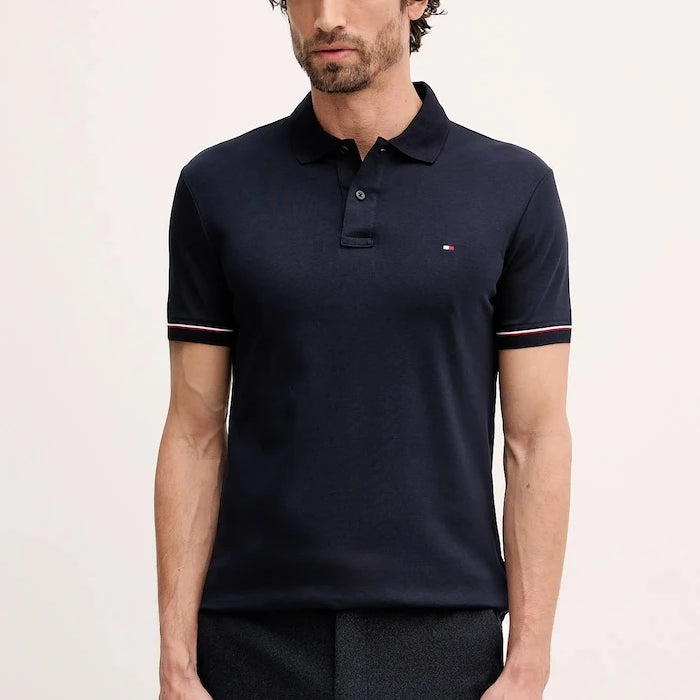 Tommy Hilfiger Yakalı Pamuklu Tişört
