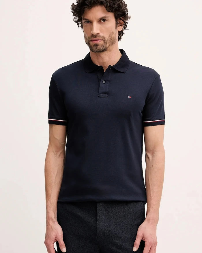 Tommy Hilfiger Yakalı Pamuklu Tişört