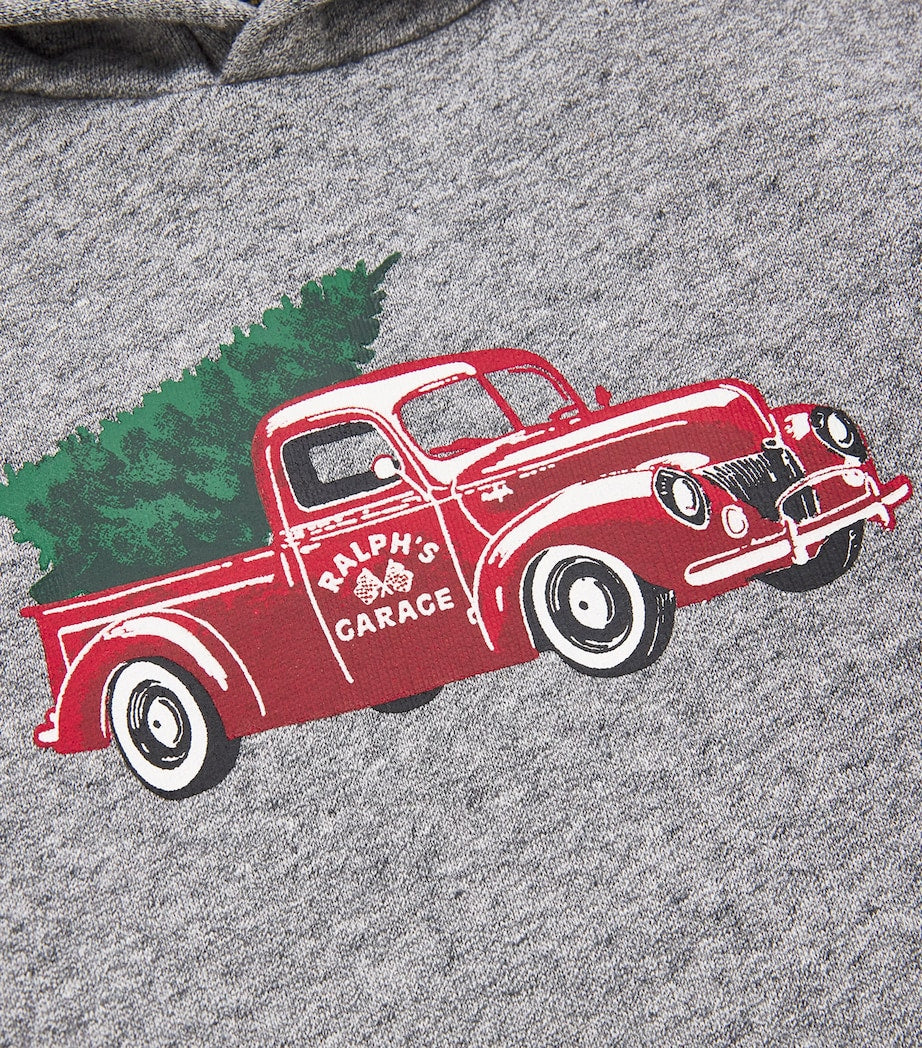 Ralph Lauren Kids Cotton-Blend Truck Print Hoodie (2-7 Years)