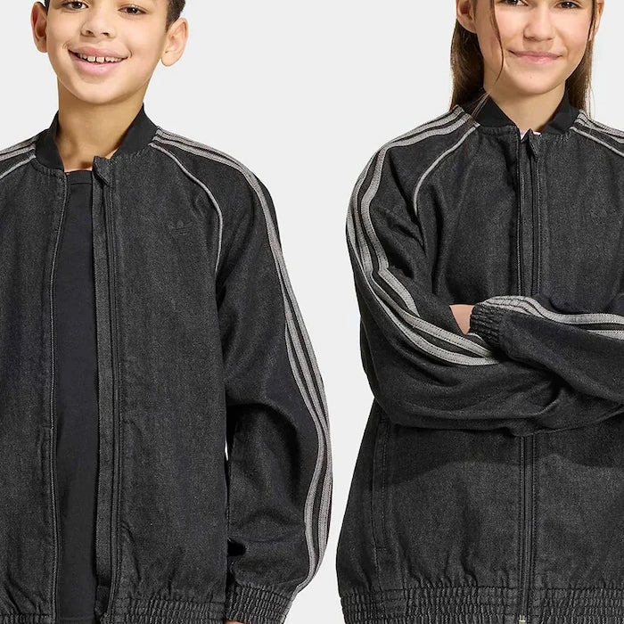 adidas Originals çocuklar için pamuklu denim ceket