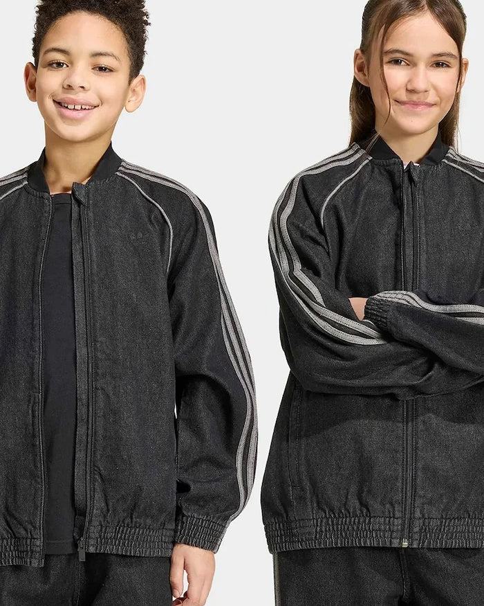 adidas Originals çocuklar için pamuklu denim ceket