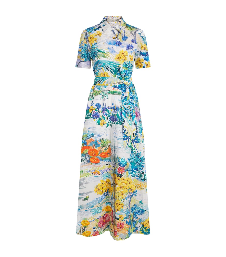 Mary Katrantzou Satin Como Shirt Midi Dress