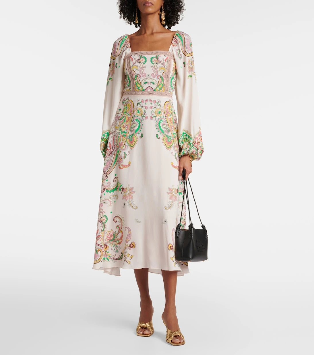Etro - فستان ميدي مطبوع