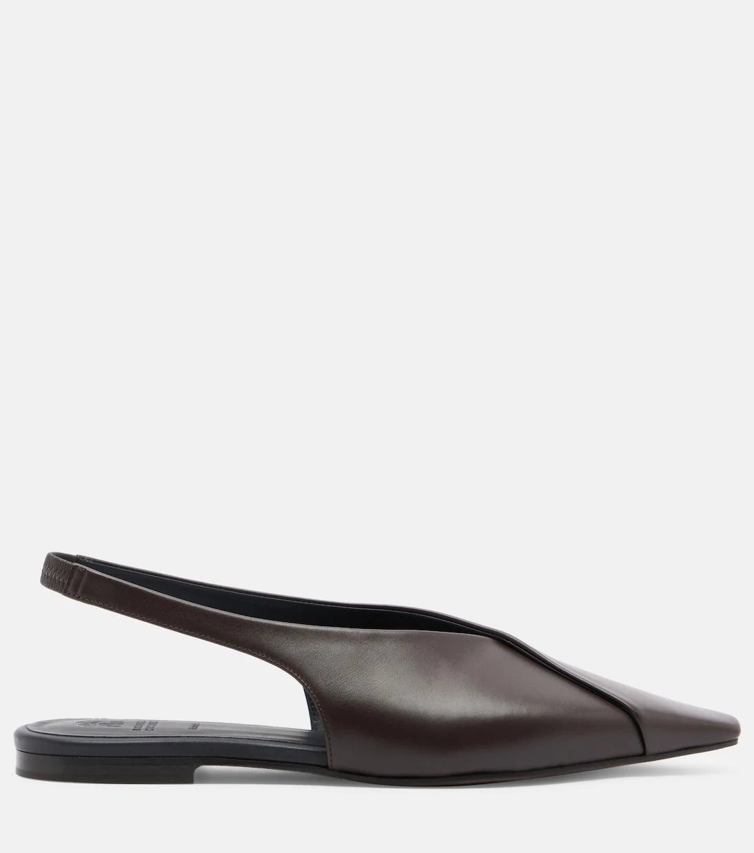 Brunello Cucinelli - Leather slingback flats