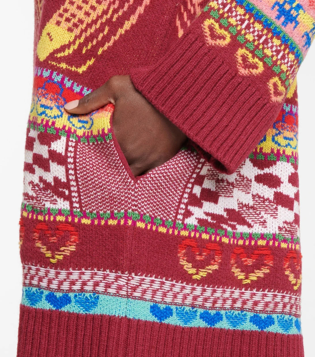 Stella McCartney - Intarsia wool-blend hoodie dress