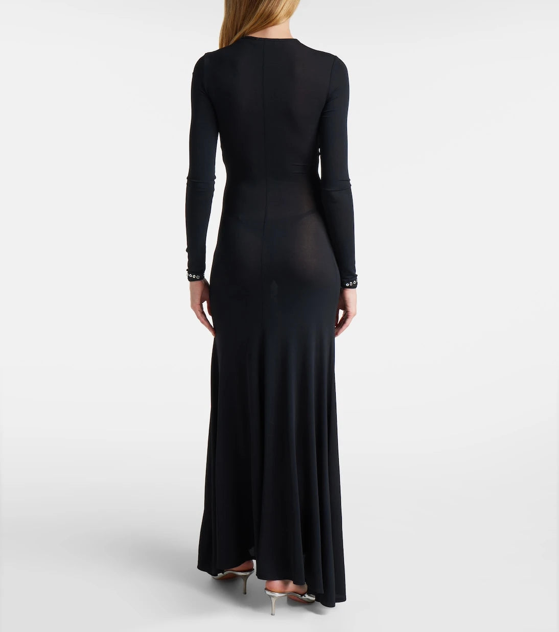 Rabanne - Cutout embellished jersey maxi dress
