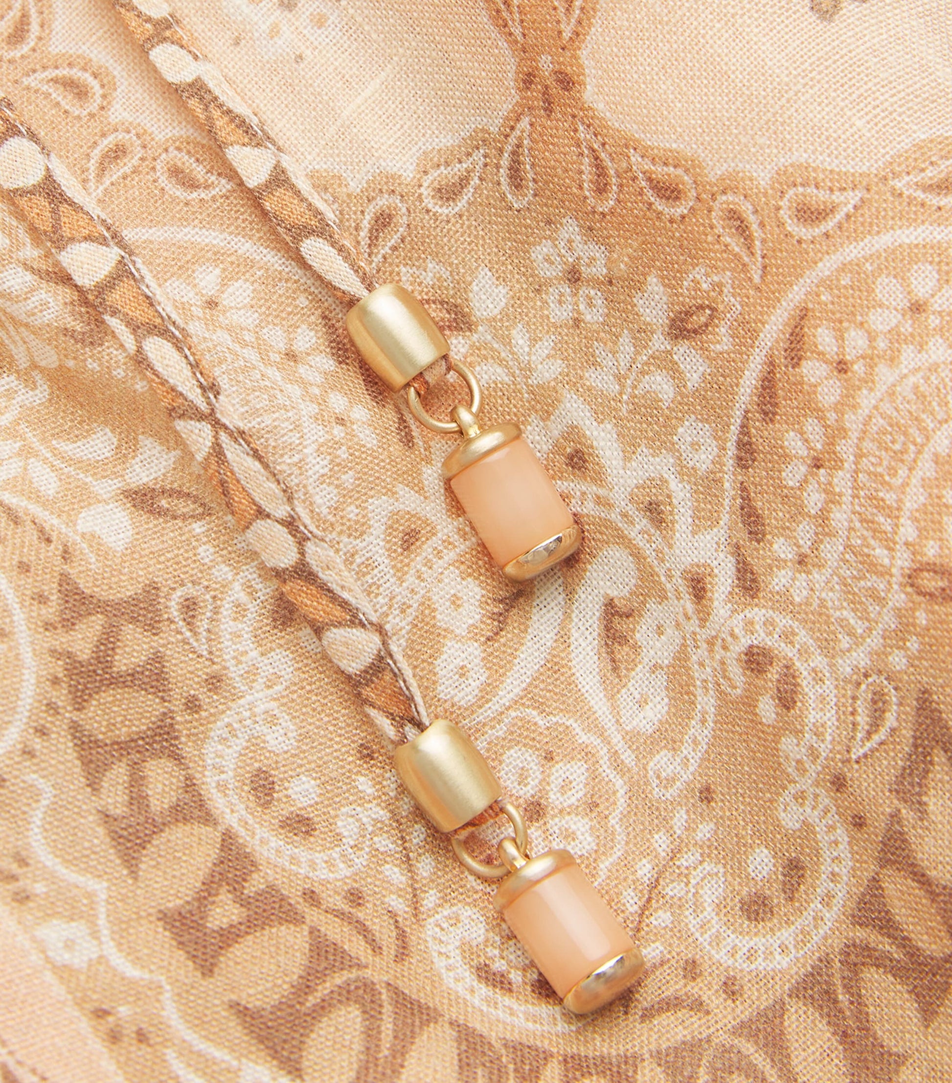 Linen Bandana Tunic Midi Dress PEBA/PEACH BANDANA