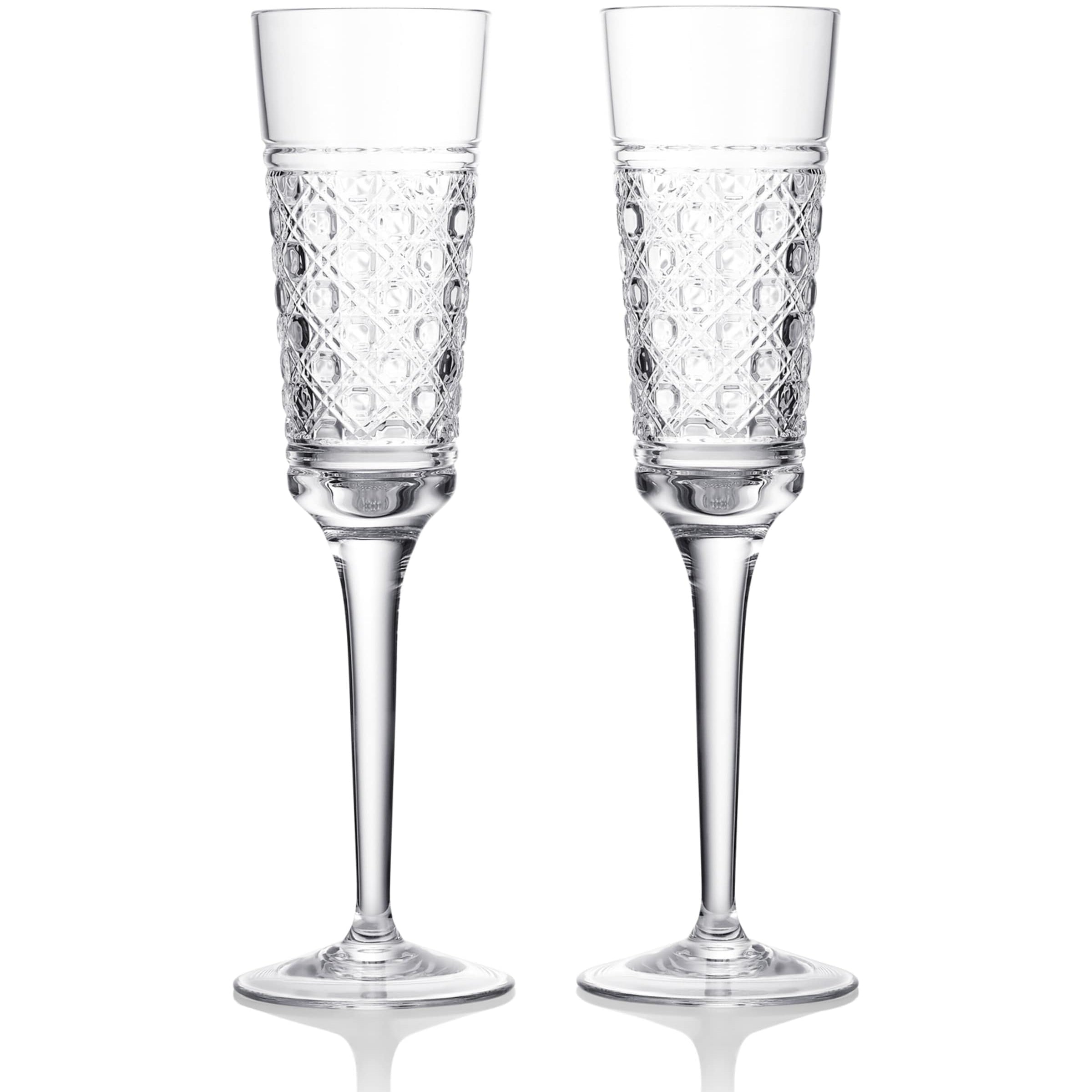 Set of 2 Crystal Opulence Champagne Flutes (185ml)