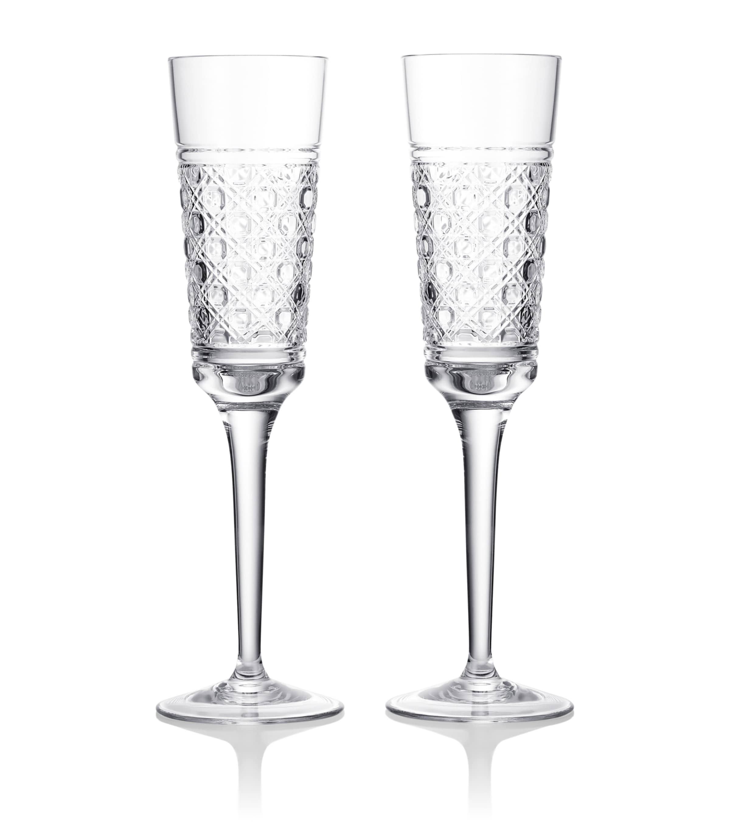 Set of 2 Crystal Opulence Champagne Flutes (185ml)