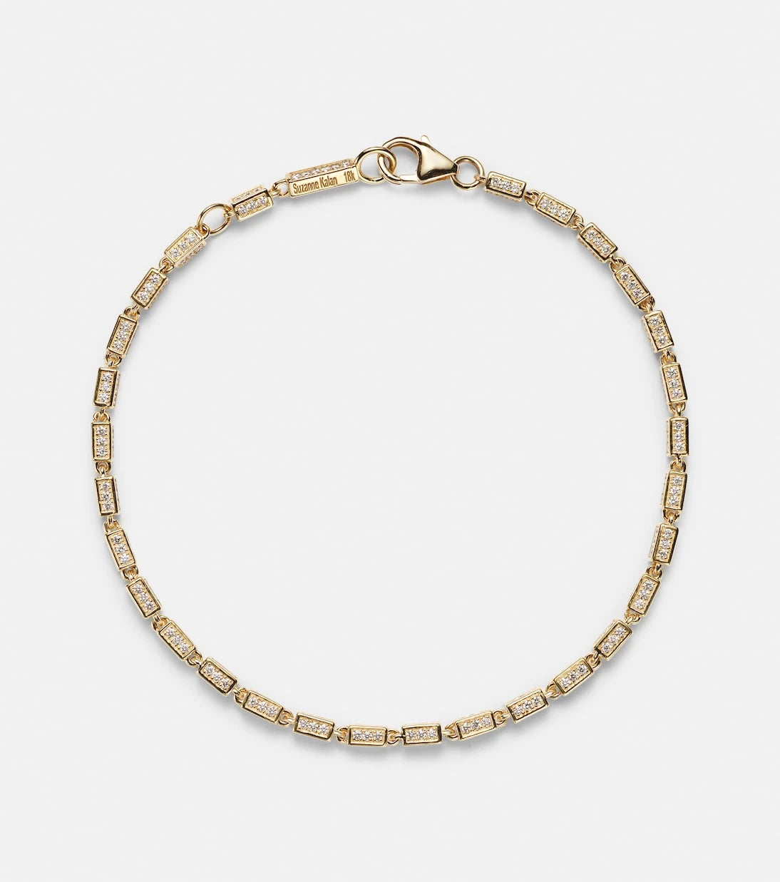 Suzanne Kalan - Block-Chain Mini 18kt gold bracelet with diamonds