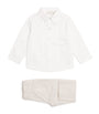 Cotton-Linen Shirt, Cummerbund and Shorts Set (3 Months - 4 Years)
